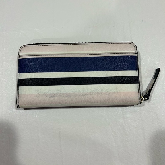Kate Spade Navy and Cream Stripe Wallet - Picture 2 of 5